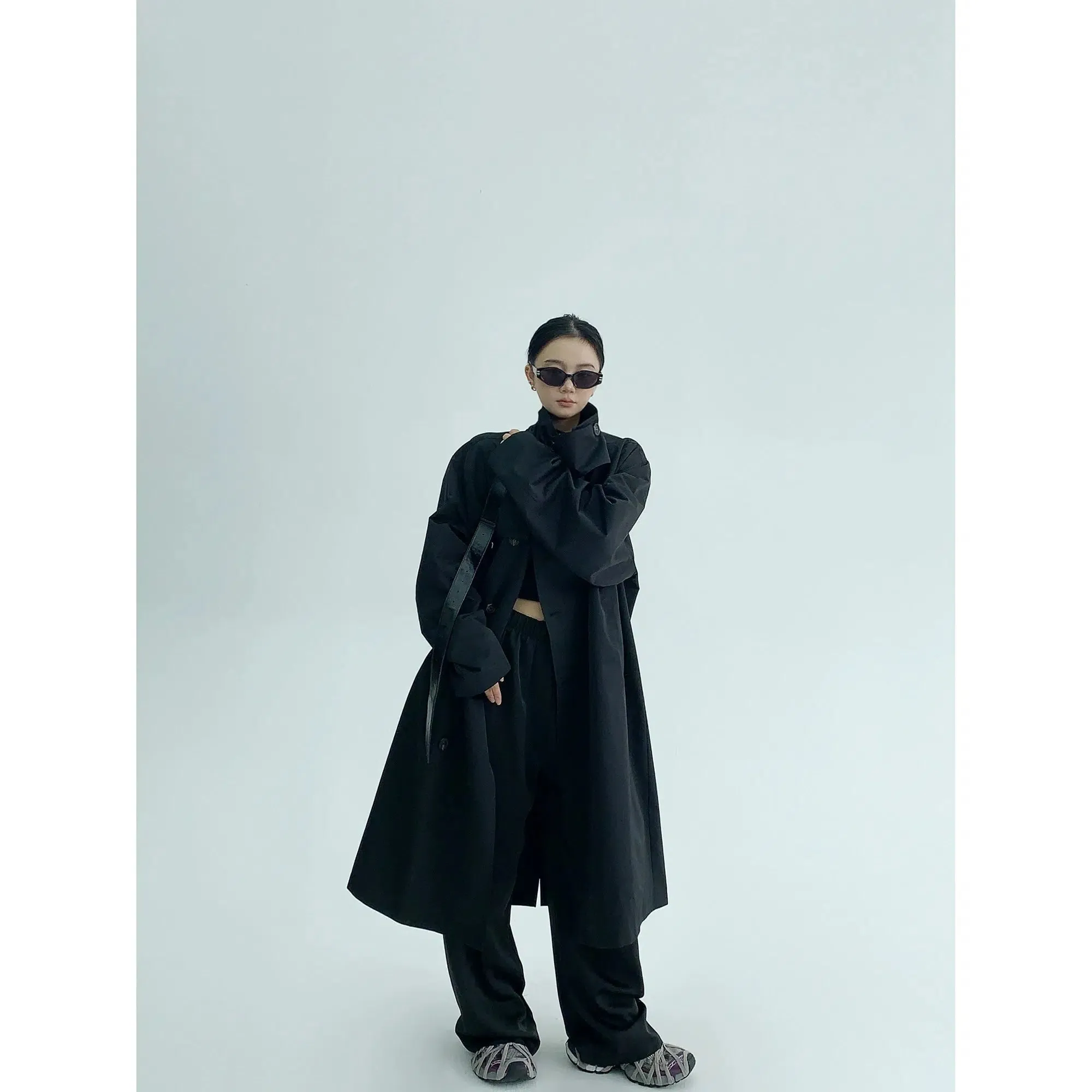 Oversized Thin Long Trench Coat