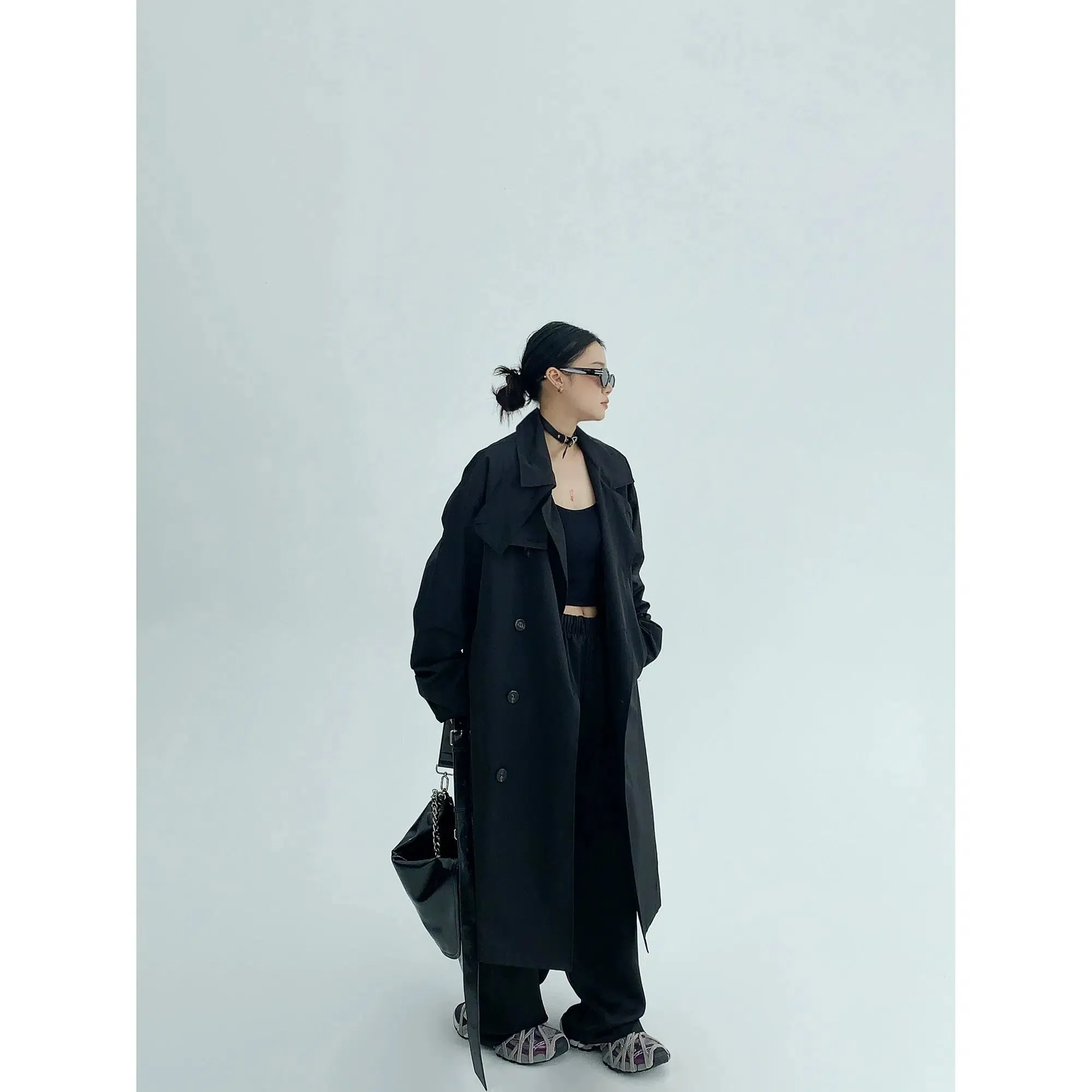 Oversized Thin Long Trench Coat
