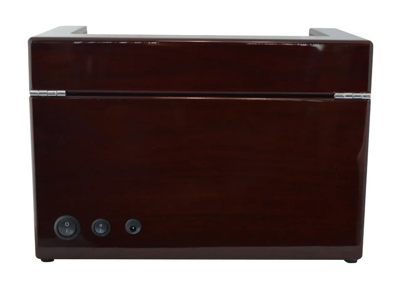 Pangaea Q350 Quad Automatic Watch Winder with LED Lights - Mahogany