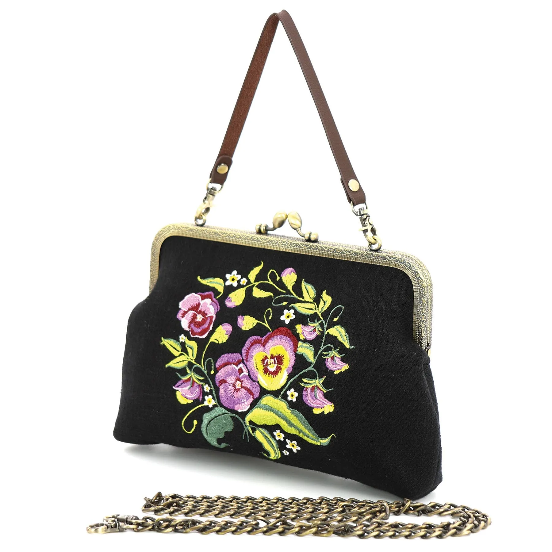 Pansy Kiss Lock Purse