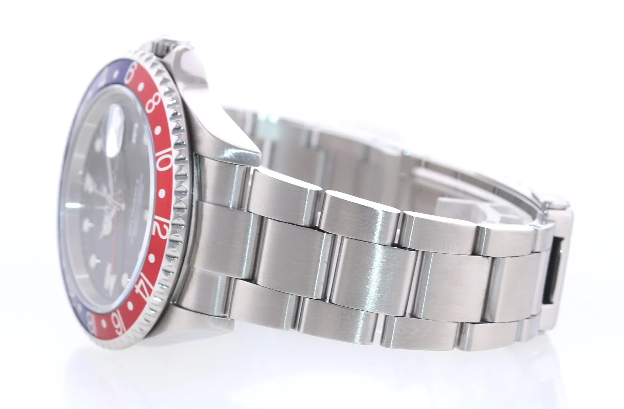 PAPERS 2005 Rolex GMT-Master 2 Pepsi Black Blue Red Steel 16710 Watch Box