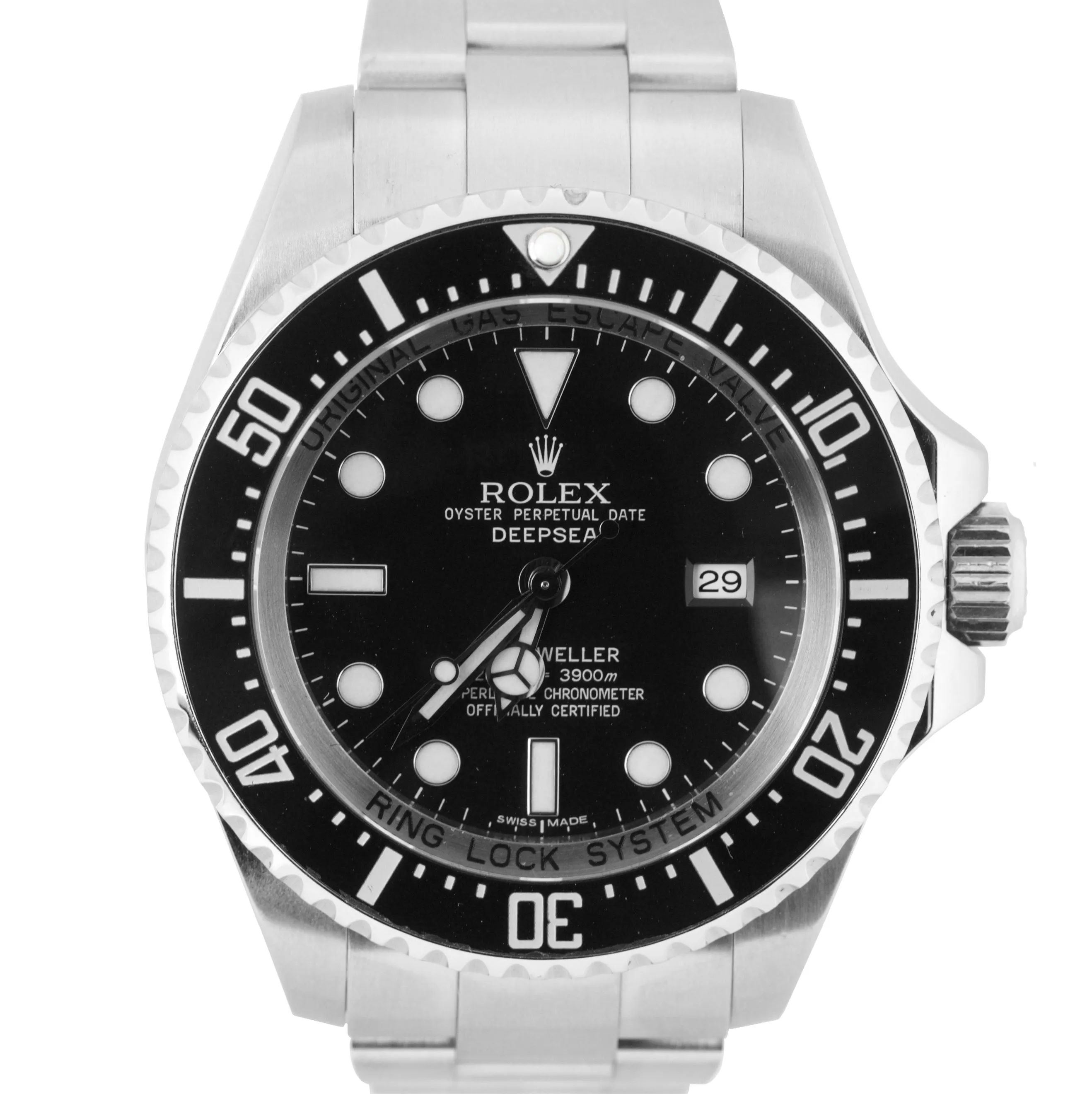 PAPERS NEW Rolex Sea-Dweller Deepsea 116660 Stainless Steel 44mm Black  Watch