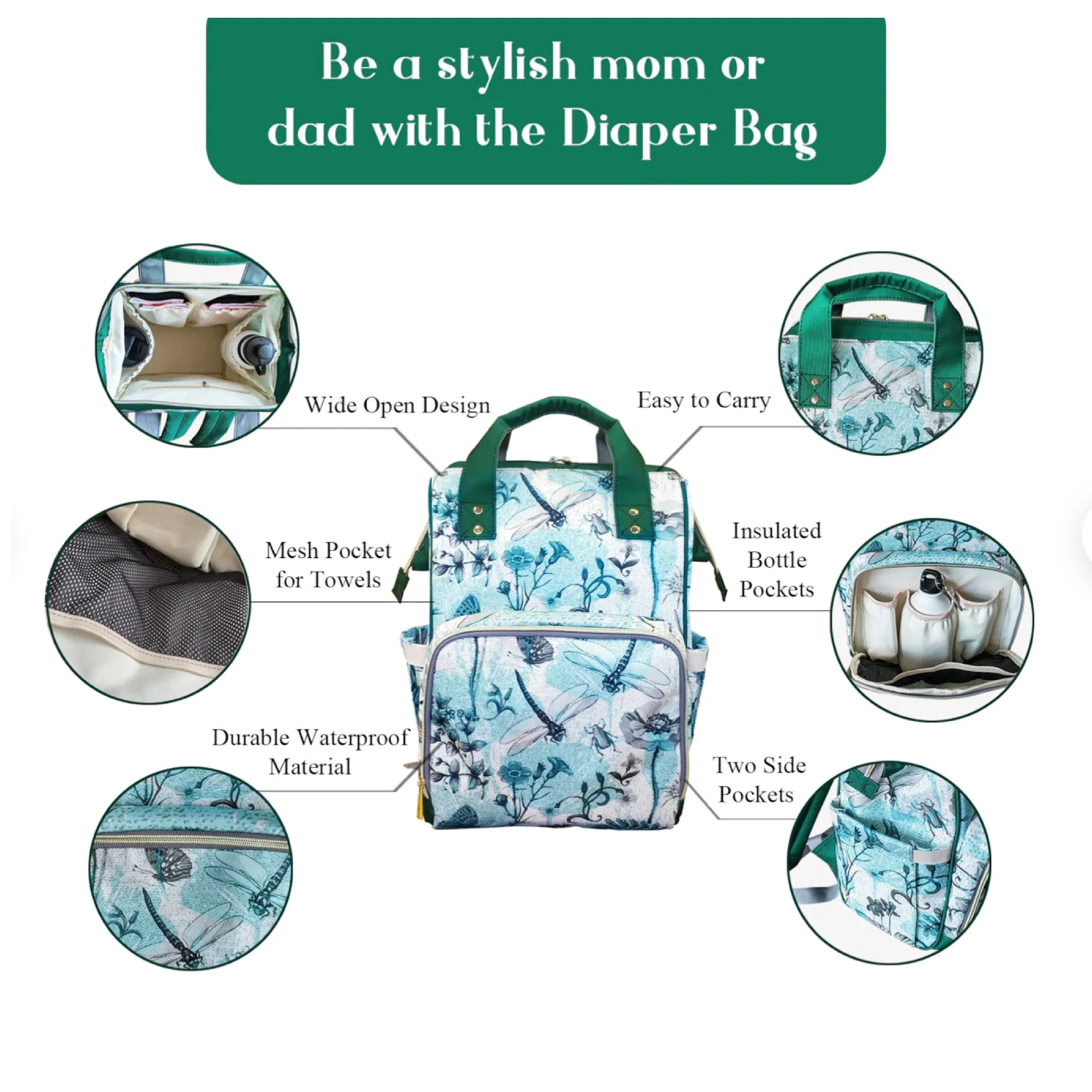 Pastel Emo Hearts Skulls Diaper Bag Mystic Symbols Diaper Bag Pastel Goth Girl Nappy Bag Alternative Moms Witchcore Diaper Bag Goth Baby