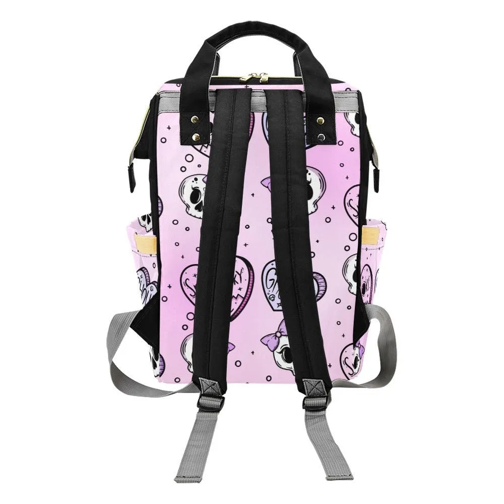 Pastel Emo Hearts Skulls Diaper Bag Mystic Symbols Diaper Bag Pastel Goth Girl Nappy Bag Alternative Moms Witchcore Diaper Bag Goth Baby