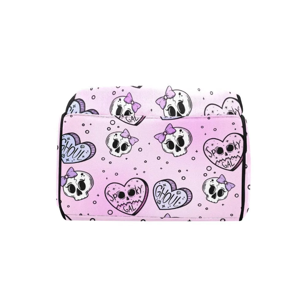Pastel Emo Hearts Skulls Diaper Bag Mystic Symbols Diaper Bag Pastel Goth Girl Nappy Bag Alternative Moms Witchcore Diaper Bag Goth Baby