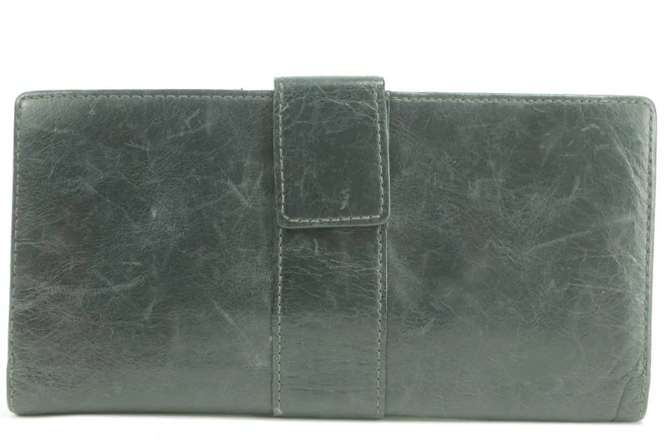Paul Smith Belt Long Flap Wallet Black Leather Bifold 0M46