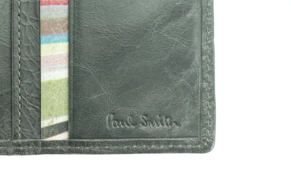 Paul Smith Belt Long Flap Wallet Black Leather Bifold 0M46