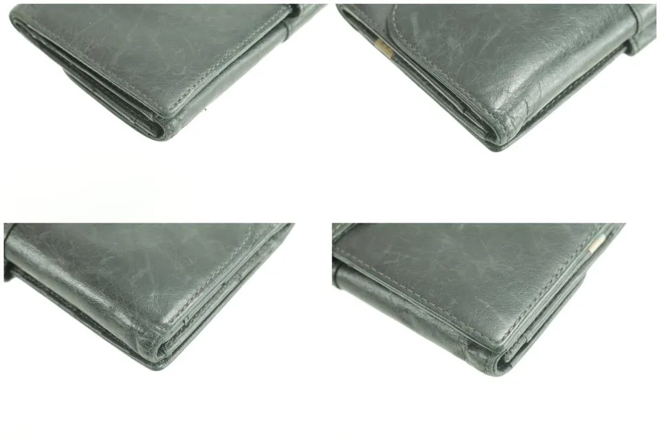 Paul Smith Belt Long Flap Wallet Black Leather Bifold 0M46