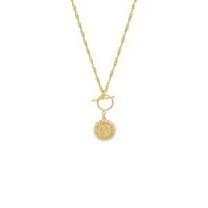 Pavé Coin X Toggle Necklace