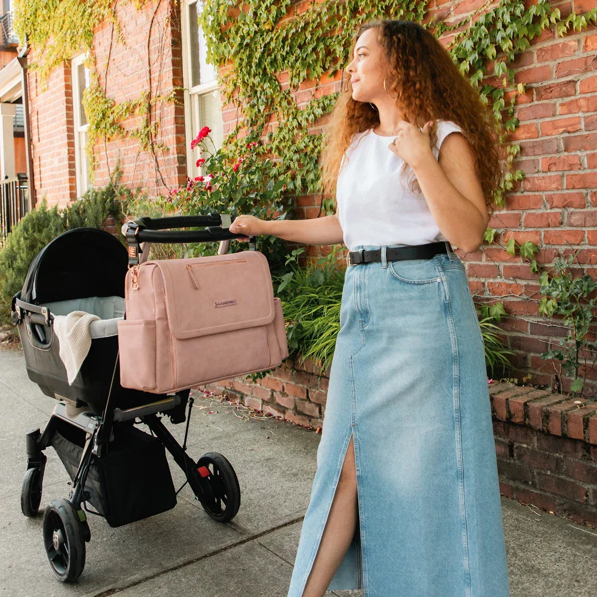 Petunia Pickle Bottom Boxy Backpack Deluxe (Toffee Rose)