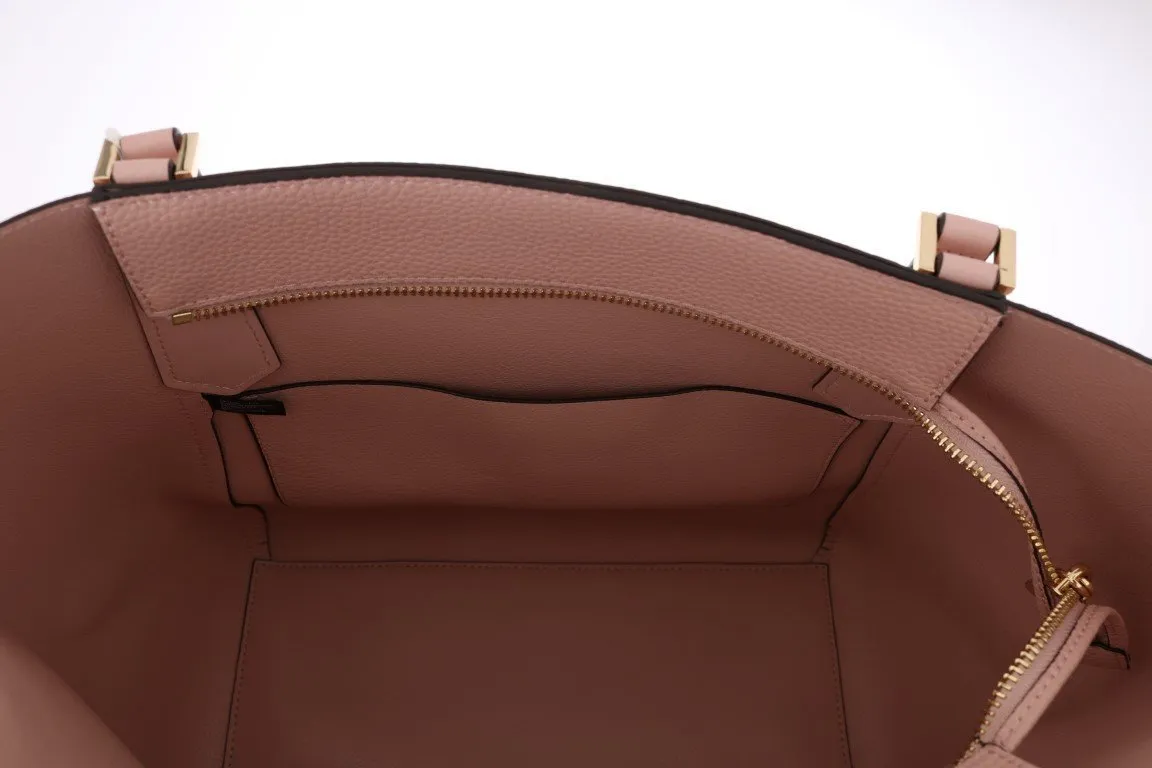 Pink KIMBERLY Leather Tote Bag
