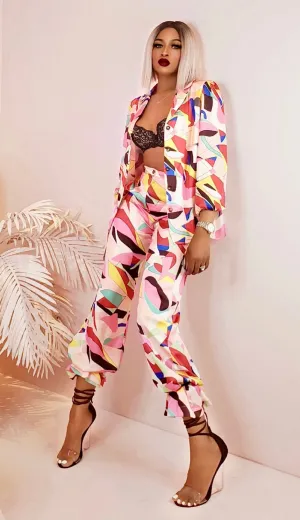 PINK MULTI COLOR | PANT SET (Size S - L)