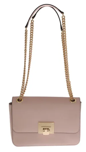 Pink TINA Leather Shoulder Bag