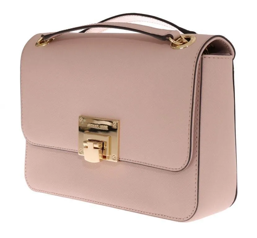 Pink TINA Leather Shoulder Bag
