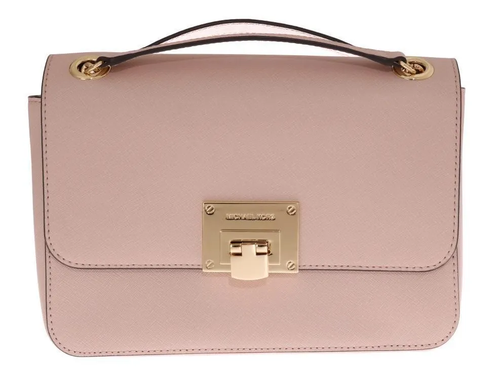 Pink TINA Leather Shoulder Bag