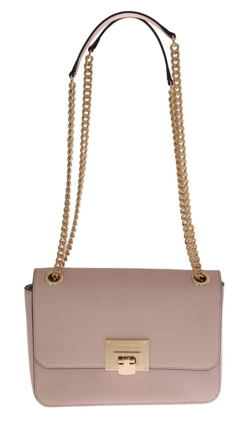 Pink TINA Leather Shoulder Bag