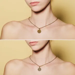 Pisces vintage coin necklace