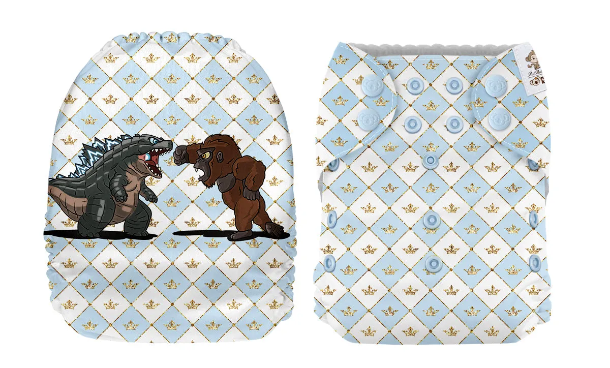 Pocket Diaper-(Godzilla VS Kong 01)-Positional- May 2021-(Mama Koala &PPC Custom Print)