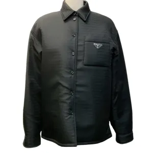 Prada Black Re-Nylon Triangle Logo Jacket