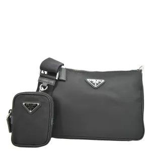 PRADA Re-Nylon Crossbody Bag Black