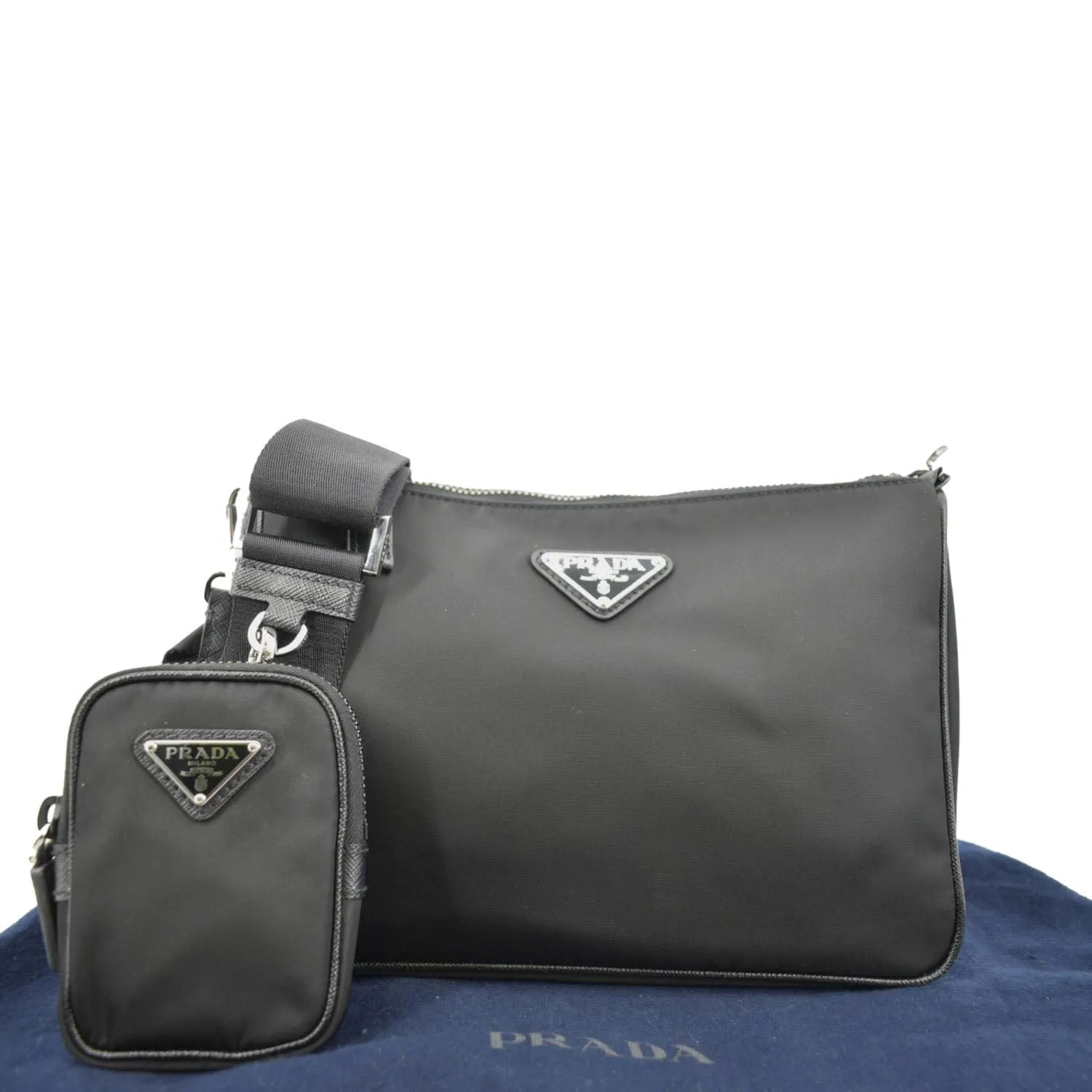 PRADA Re-Nylon Crossbody Bag Black