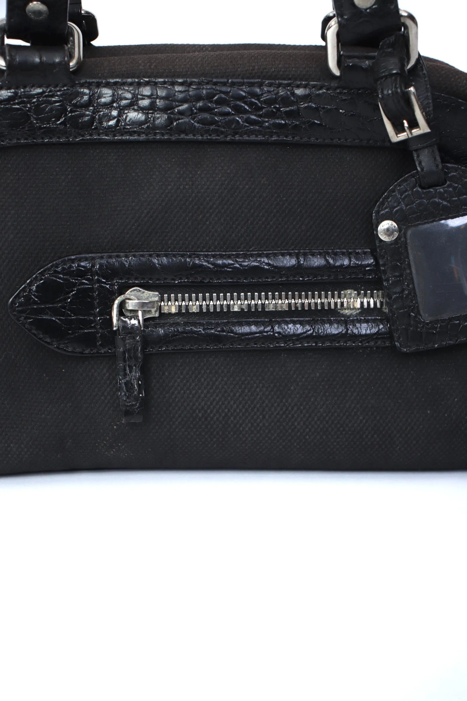 Prada Vitello Zipper Buckle Bag