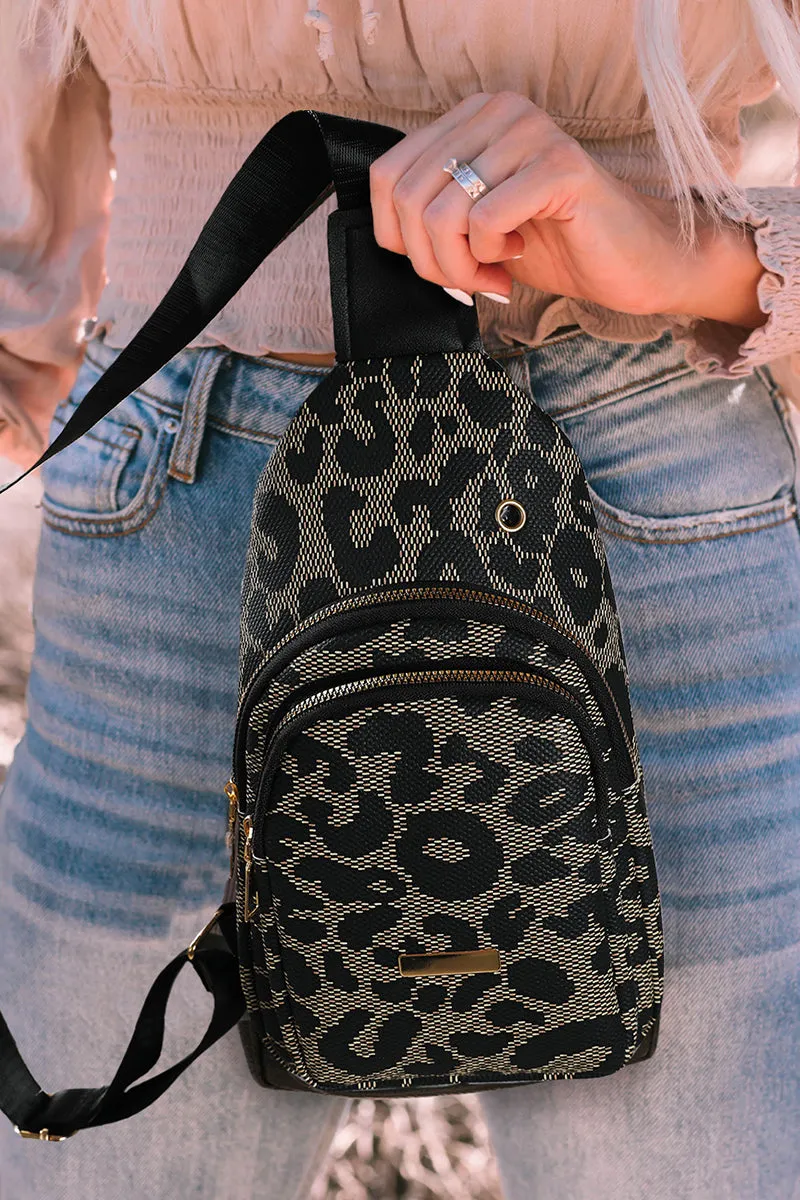 PREORDER! ETA 3/21 Black Mountain Leopard Sling Bag  **SHIPPING EXPECTED TO BEGIN ON DATE 3/21**