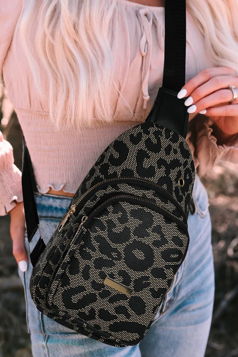 PREORDER! ETA 3/21 Black Mountain Leopard Sling Bag  **SHIPPING EXPECTED TO BEGIN ON DATE 3/21**