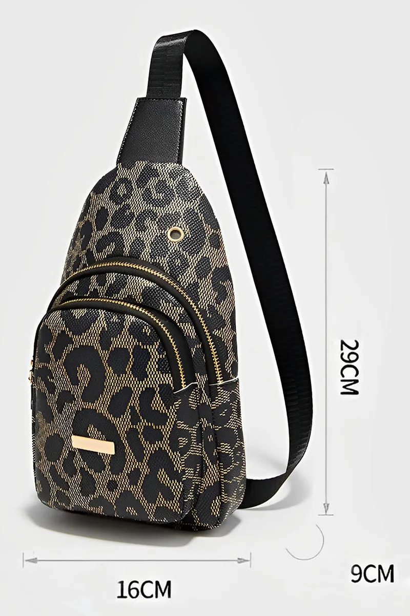 PREORDER! ETA 3/21 Black Mountain Leopard Sling Bag  **SHIPPING EXPECTED TO BEGIN ON DATE 3/21**