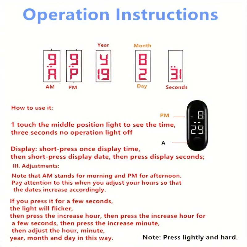 Preppy Style Digital Sports Watch for Kids – Black Non-Waterproof Silicone Strap , Digital Oval Dial, Electronic Movement, Suitable for Teens Over 15 Years Old – Ideal Gift FS