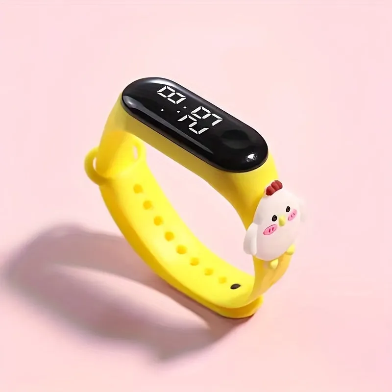Preppy Style Digital Sports Watch for Kids – Black Non-Waterproof Silicone Strap , Digital Oval Dial, Electronic Movement, Suitable for Teens Over 15 Years Old – Ideal Gift FS