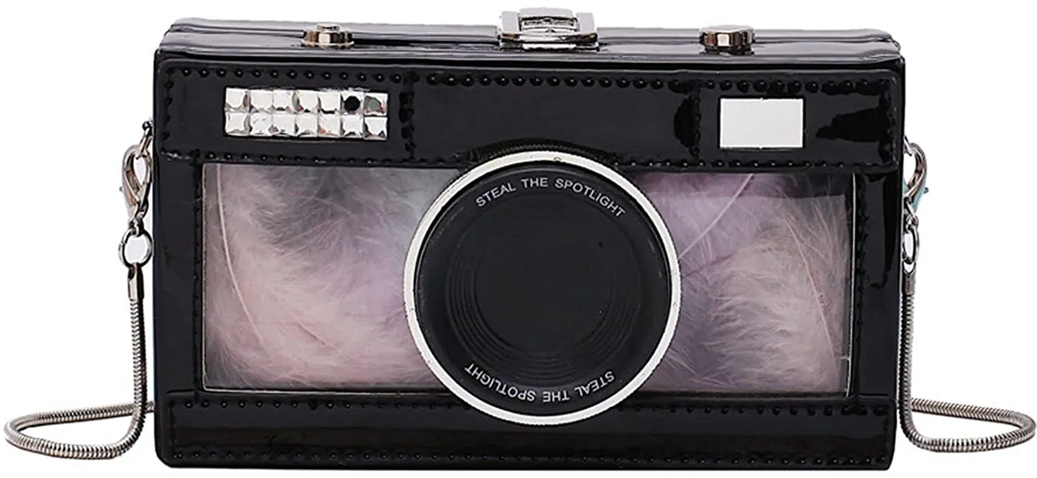 Pretti Kodak Camera Shoulder Bag Snapshot PU Leather Crossbody Bag Vintage Novelty Cute Handbag Purse