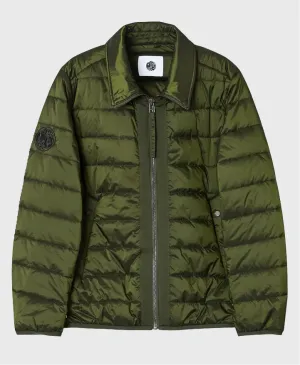 Pretty Green Modular Quilted Jacket Khaki