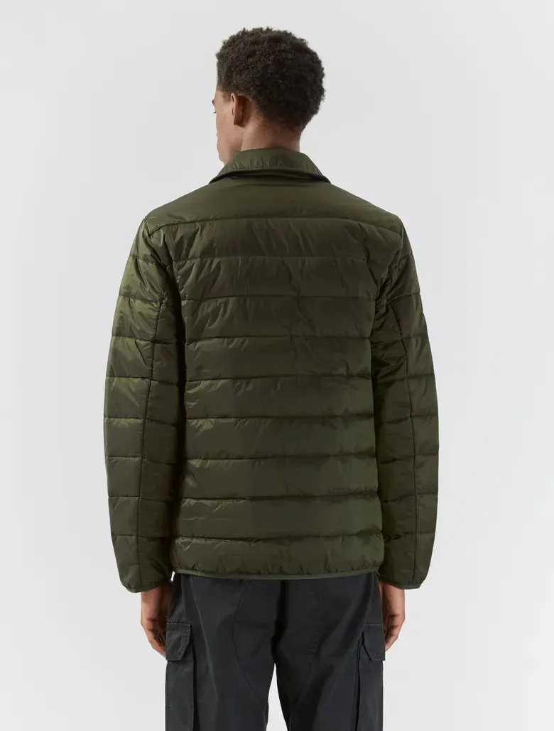 Pretty Green Modular Quilted Jacket Khaki