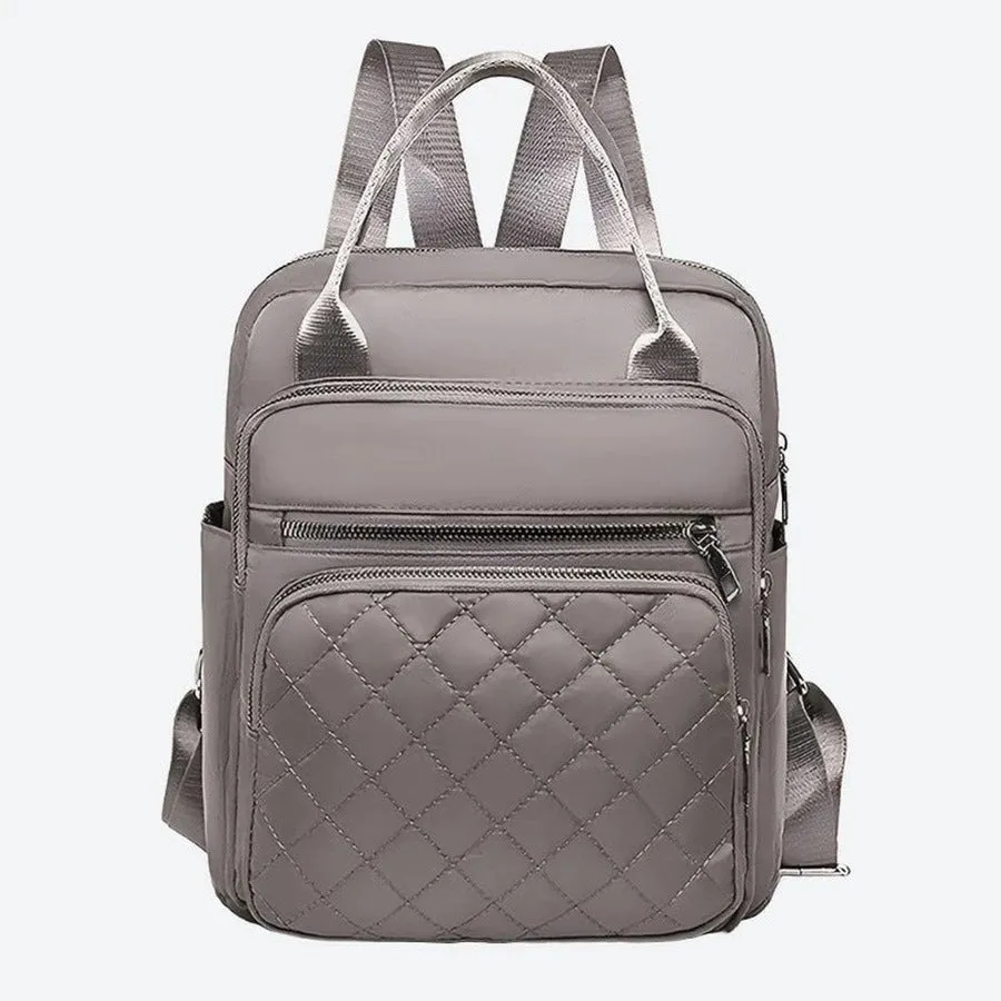 Quilted Multi-Compartment Backpack Bags