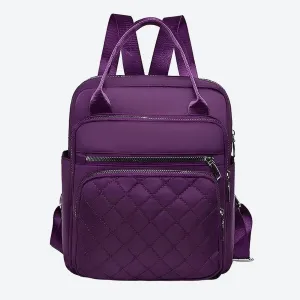 Quilted Multi-Compartment Backpack Bags