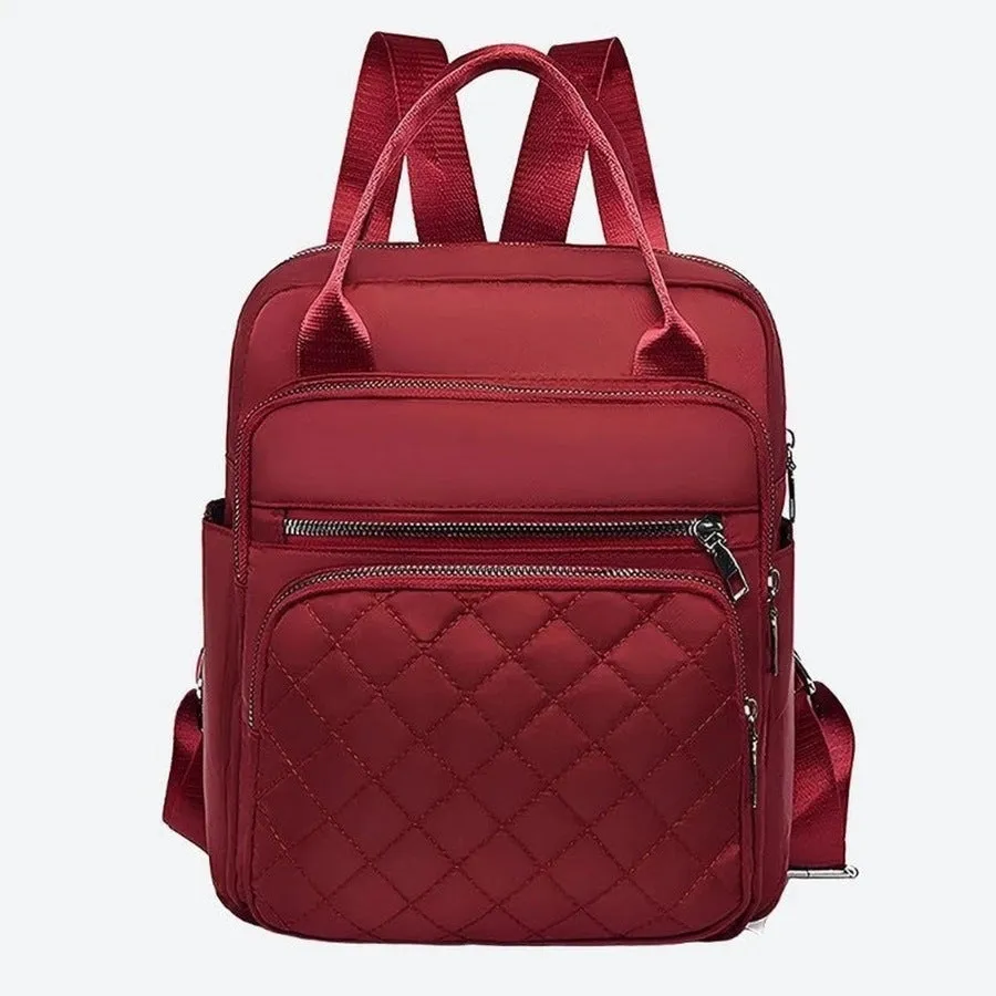 Quilted Multi-Compartment Backpack Bags