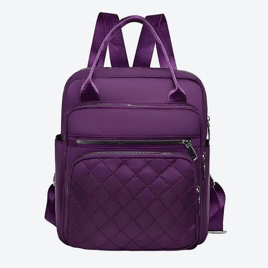 Quilted Multi-Compartment Backpack Bags