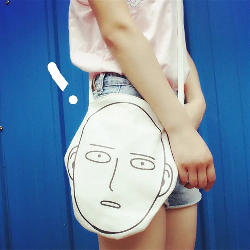 "ANIME HEAD" SMALL CANVAS BAG MESSENGER BAG K071804