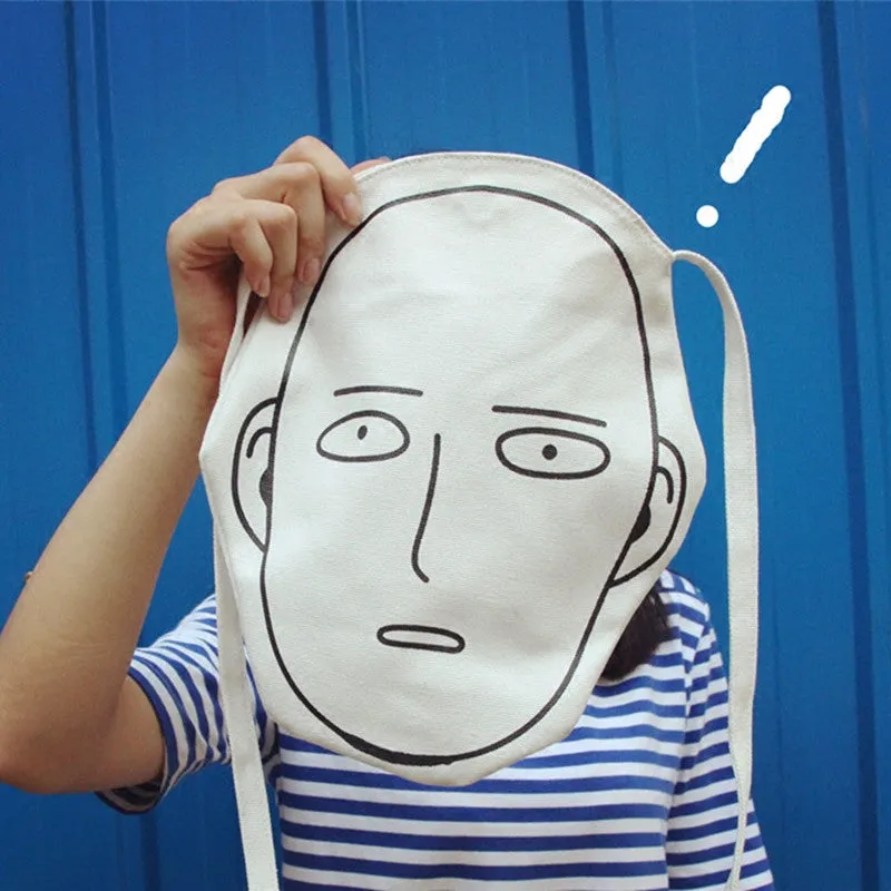 "ANIME HEAD" SMALL CANVAS BAG MESSENGER BAG K071804