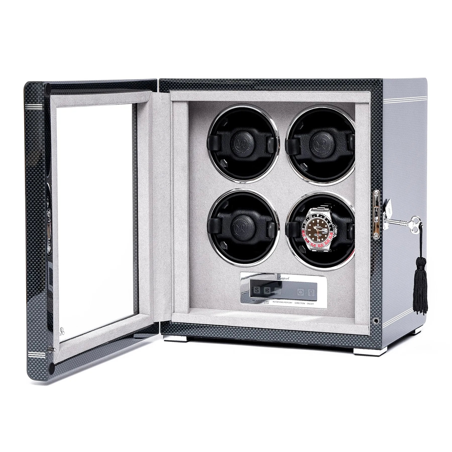 Rapport - Formula Quad Watch Winder in Carbon | W564