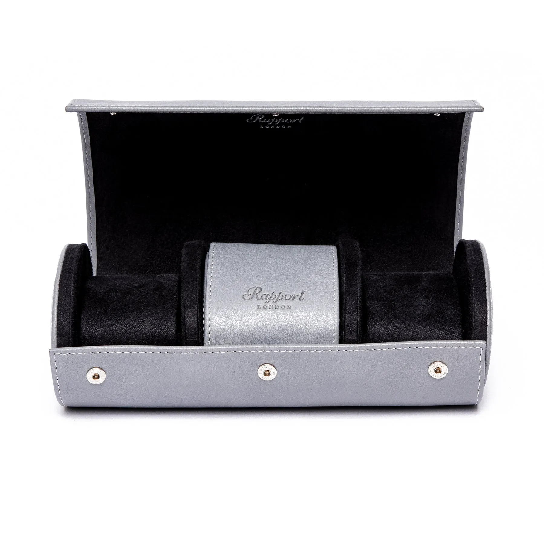 Rapport - Hyde Park Multi Watch Roll in Grey Leather | D284
