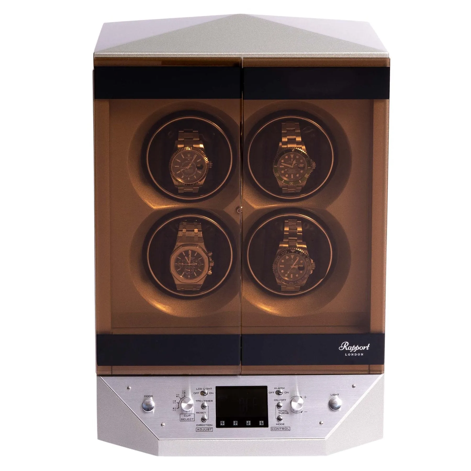 Rapport Templa Quad Watch Winder - Silver