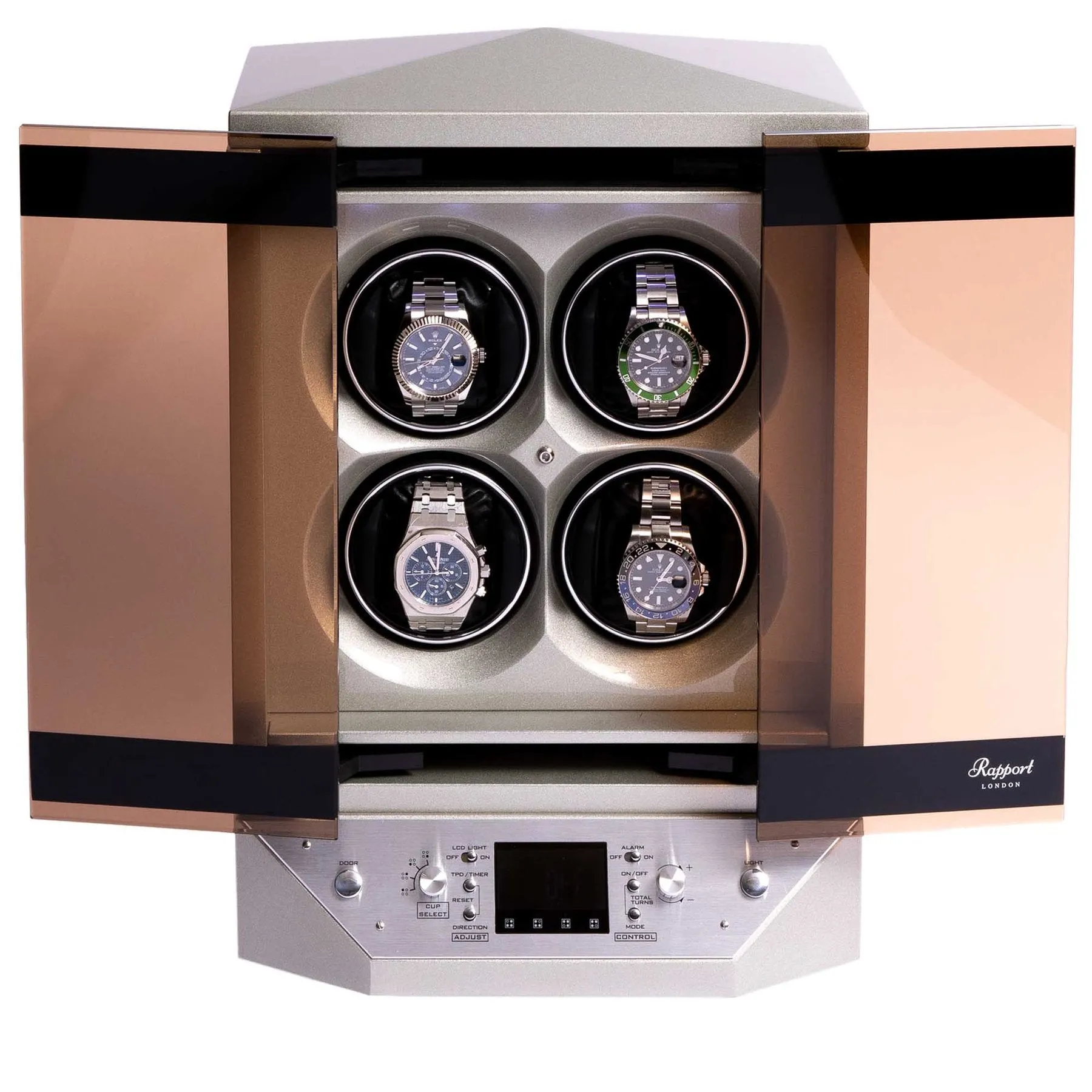 Rapport Templa Quad Watch Winder - Silver