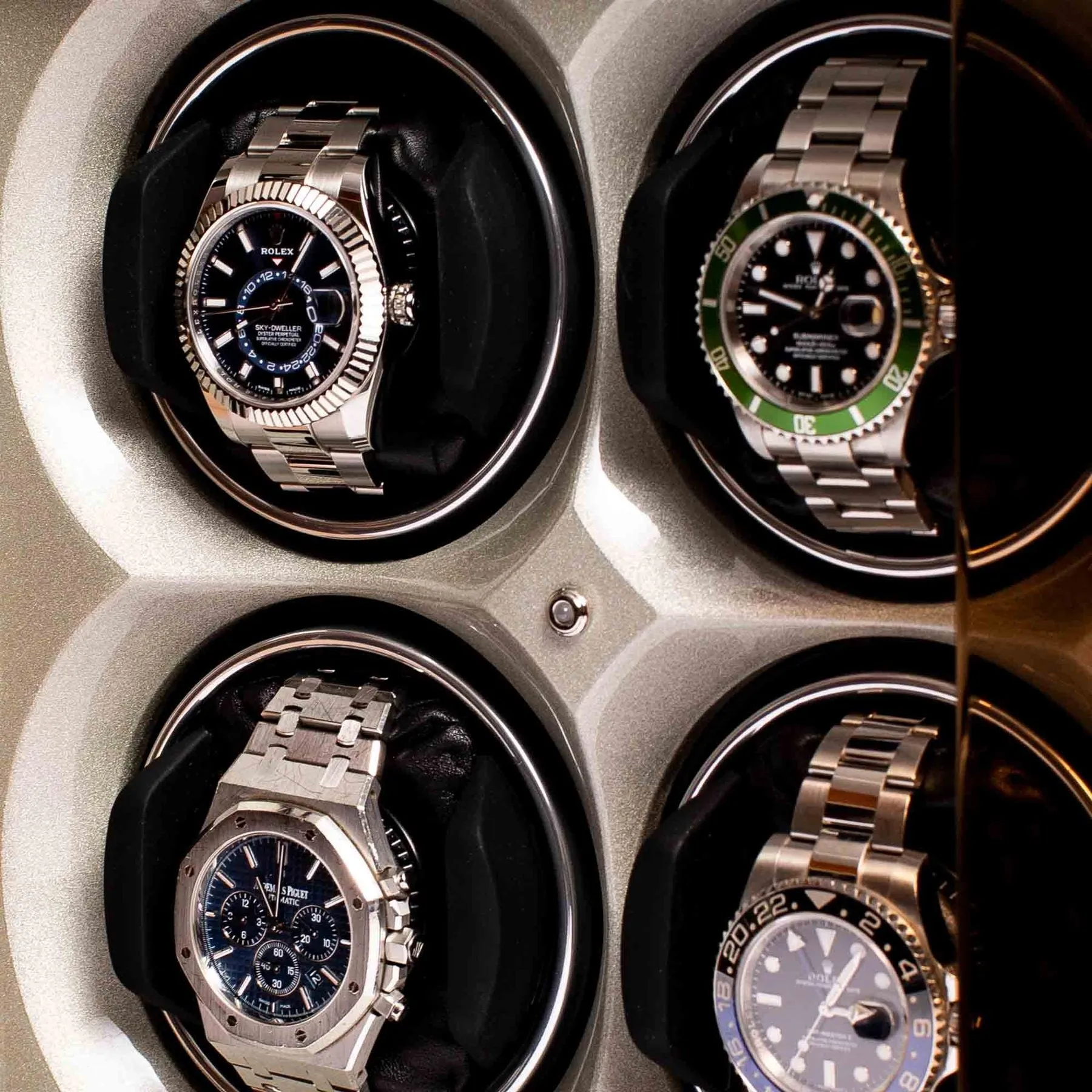 Rapport Templa Quad Watch Winder - Silver