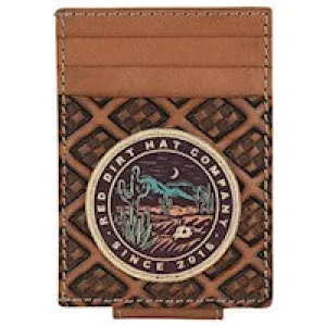 Red Dirt Hat Co. Card Case Money Clip Desert Scene Logo