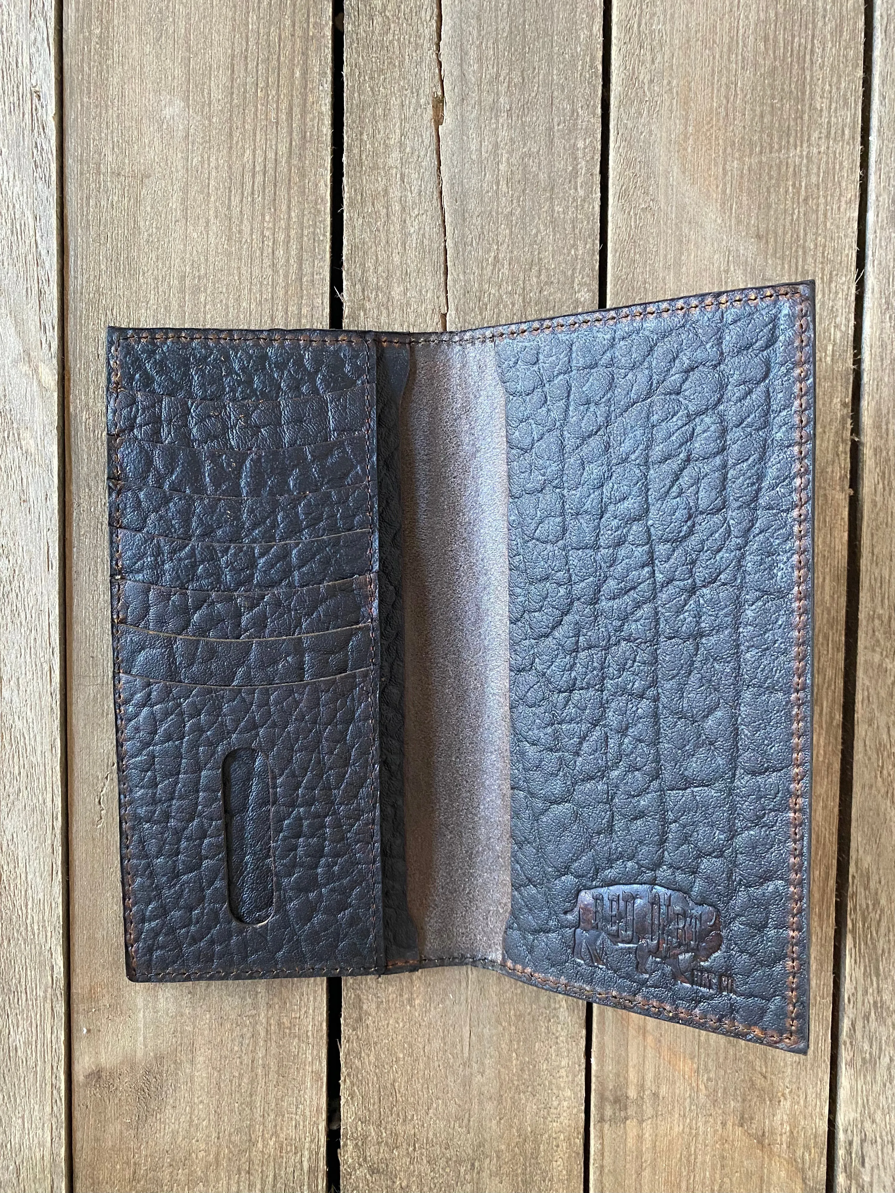 Red Dirt Hat Co Men’s Rodeo Wallet Bison Grain Leather