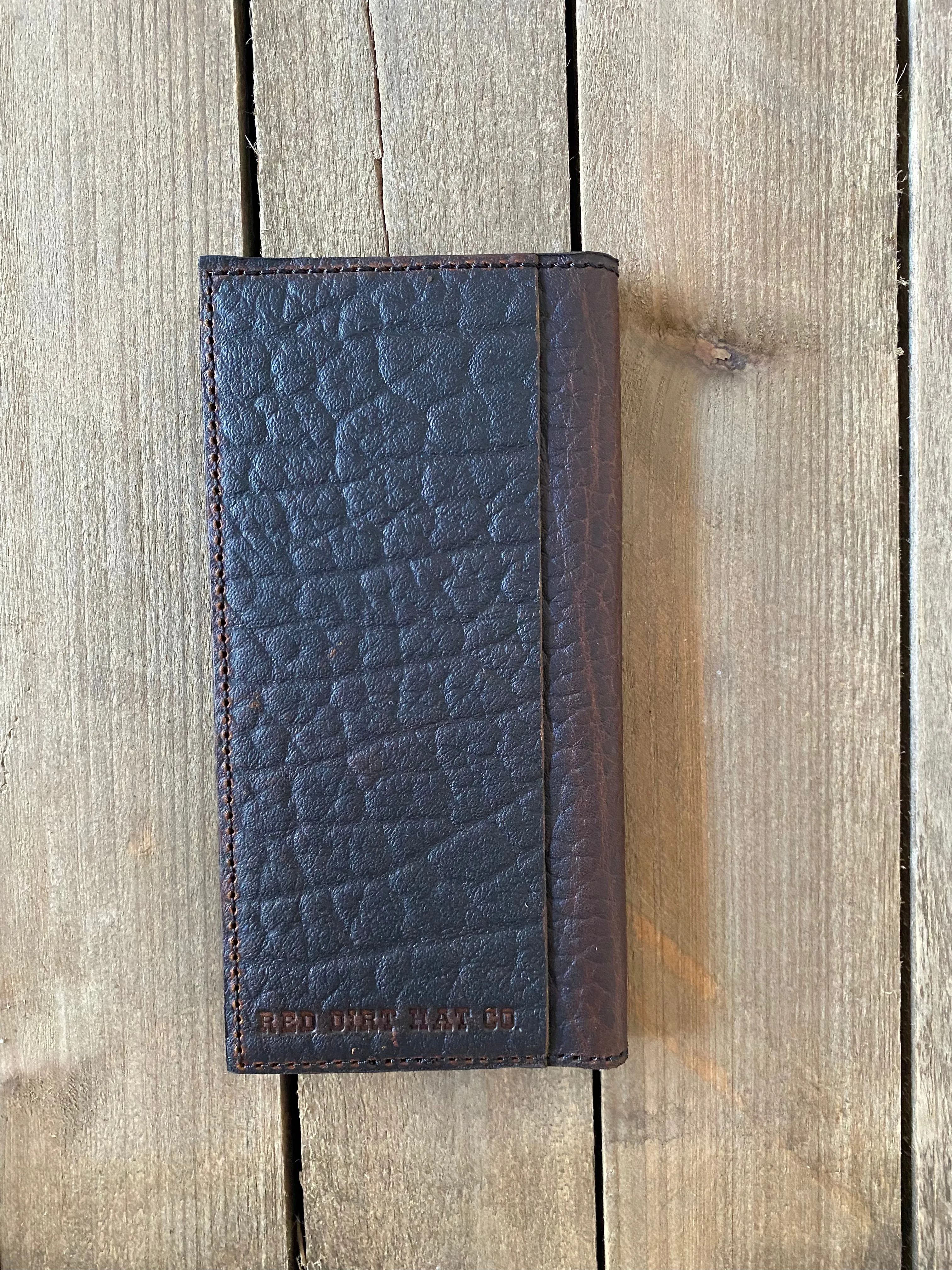 Red Dirt Hat Co Men’s Rodeo Wallet Bison Grain Leather