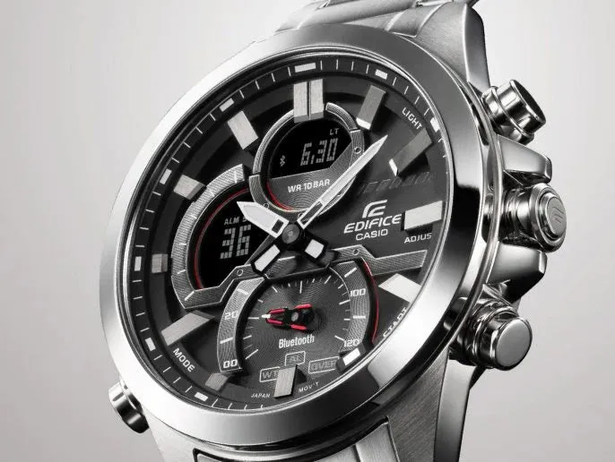 Reloj Edifice casual correa de Acero inoxidable ECB-30D-1A