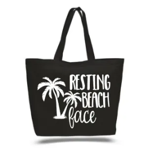 Resting Beach Face Canvas Bag
